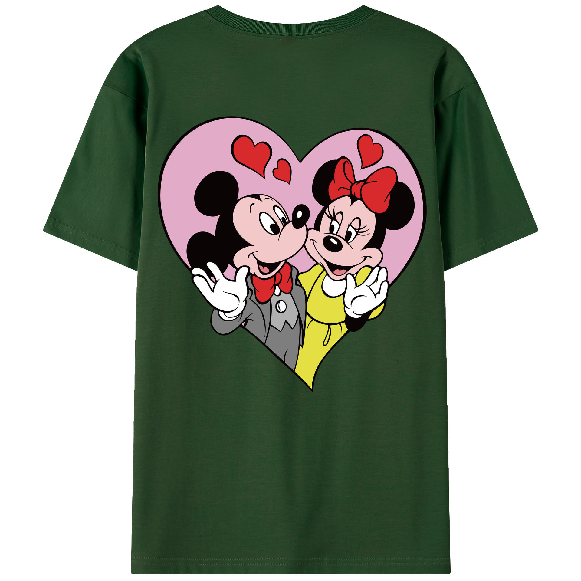 （画像用） ミッキーマウス Mickey Mouse 綿100％半袖Tシャツ（背面プリント）